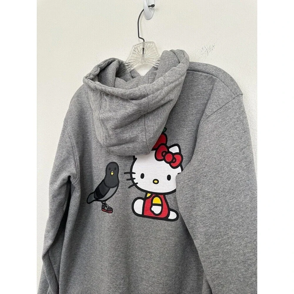 Staple Pigeon x Hello Kitty Hoodie Sweater Gray Heavyweight Cotton Unisex Small